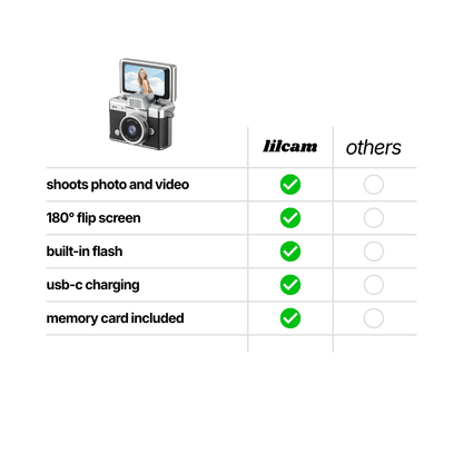 lilcam™ Mini Digital Camera with Flip Screen & Flash