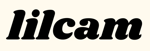 the word lilcam in black text on a cream background